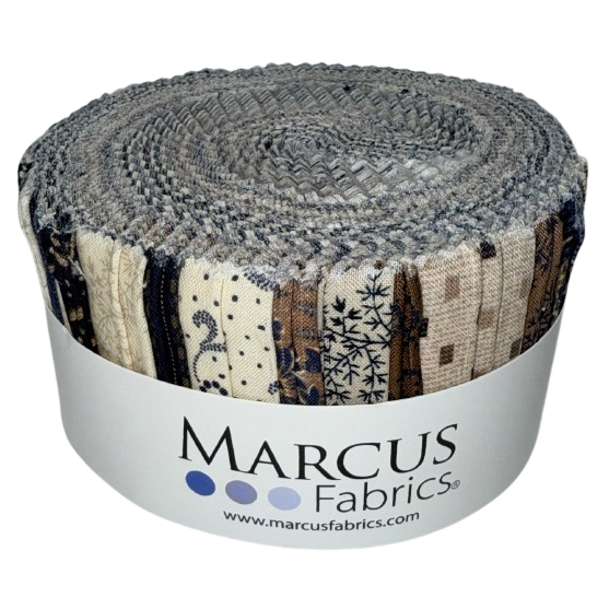 Marcus Fabrics - Indigo Neutrals - 40 2.5" Strips