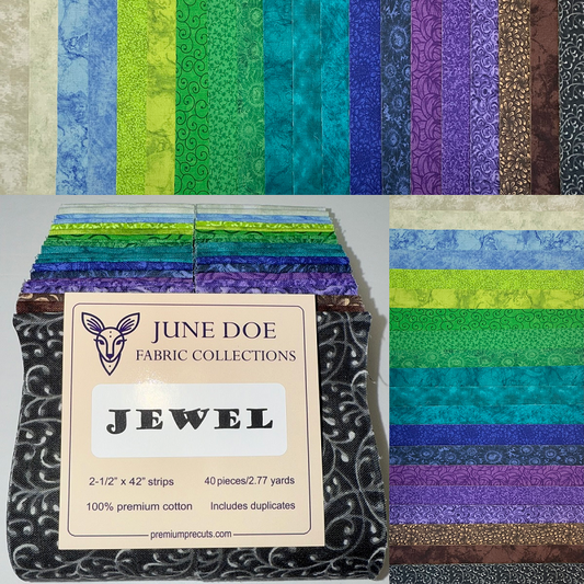 June Doe Fabric Collections - Jewel - 40-Strip Pack