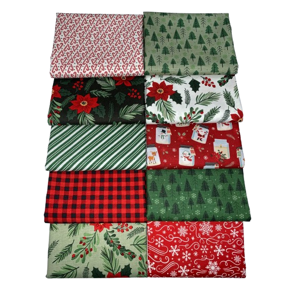 Riley Blake "The Magic Of Christmas" Half-yard Bundle - 10 Fabrics, 5 Total Yards