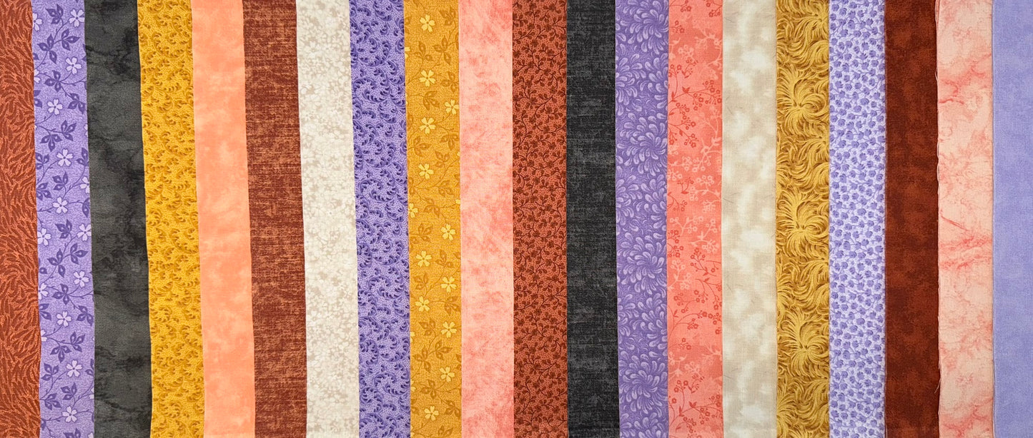 Maple 2.5" Roll - 20 Fabrics, 20 Total Strips