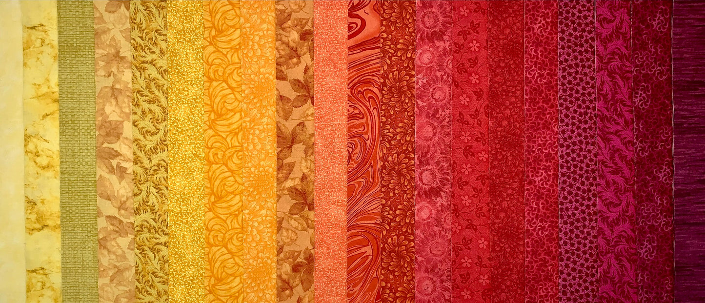 Marigold 2.5" Roll - 20 Fabrics, 20 Total Strips