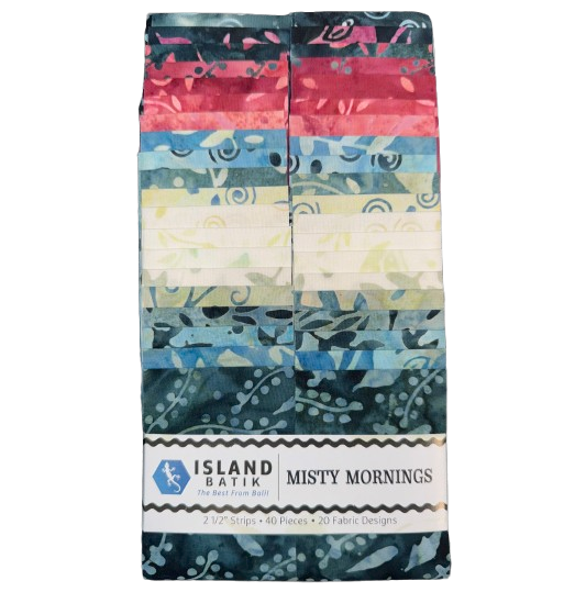 Island Batik - Misty Mornings - 20 Fabrics, 40 Total Strips