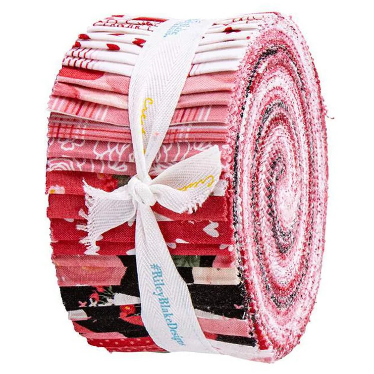 Riley Blake My Valentine 2.5" Strips - 40-Strip Rolie Polie