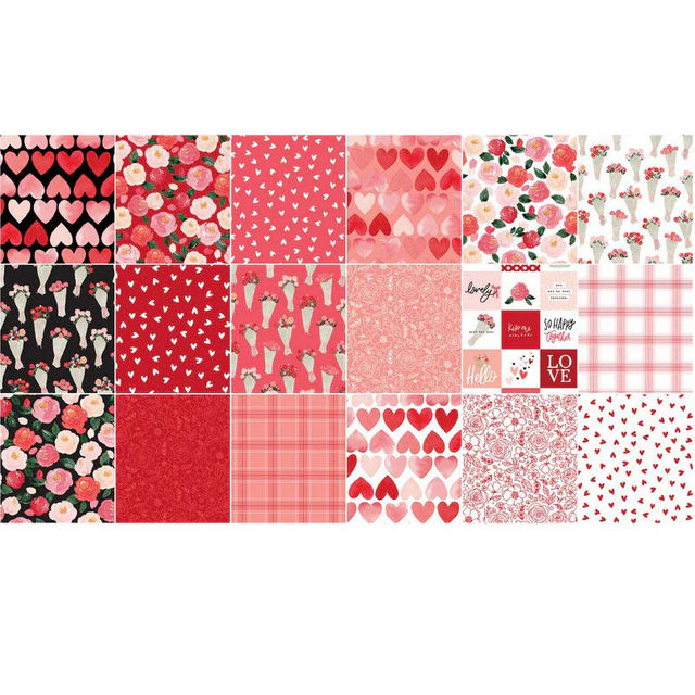 Riley Blake My Valentine 2.5" Strips - 40-Strip Rolie Polie