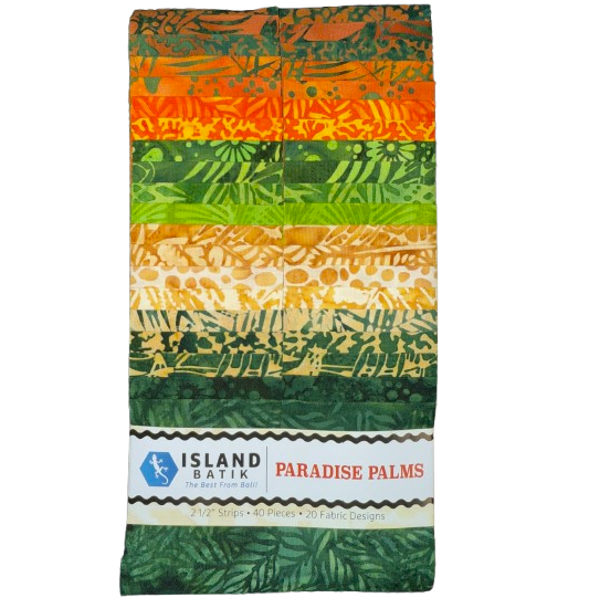 Island Batik - Paradise Palms - 20 Fabrics, 40 Total Strips