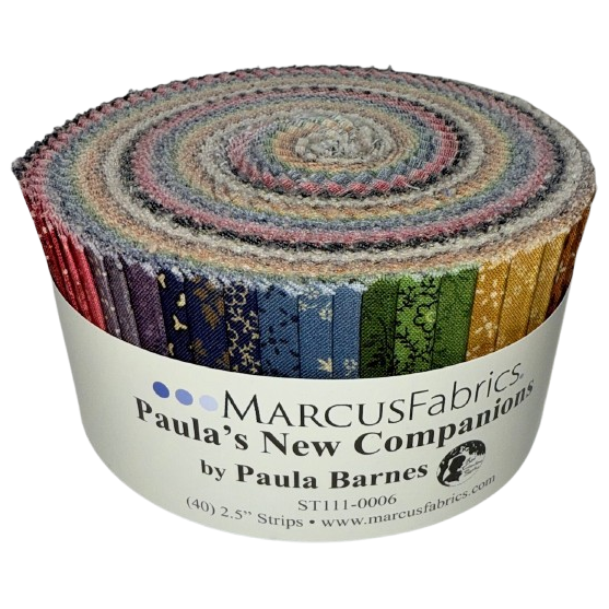 Marcus Fabrics - Paula's New Companions By Paula Barnes Roll - 40 2.5" Strips/Jelly Roll