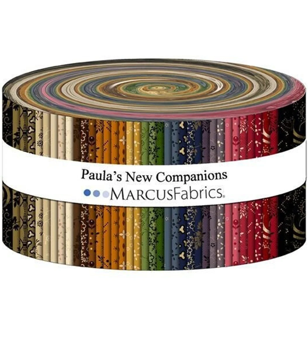 Marcus Fabrics - Paula's New Companions By Paula Barnes Roll - 40 2.5" Strips/Jelly Roll