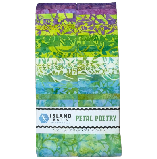 Island Batik - Petal Poetry - 20 Fabrics, 40 Total Strips