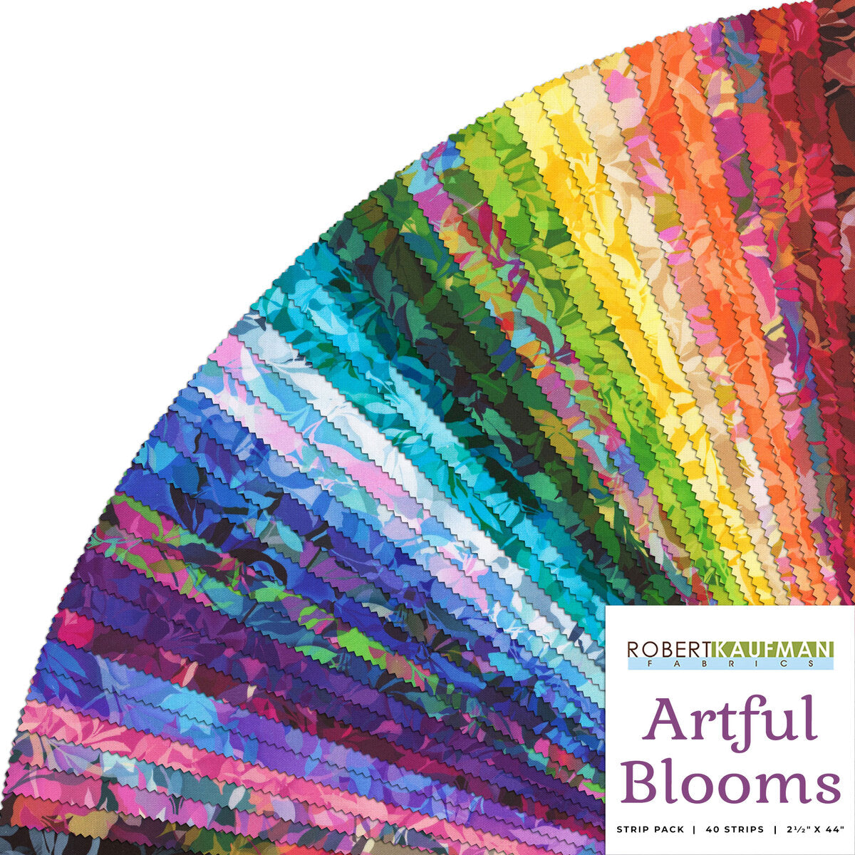 Robert Kaufman Artful Blooms Roll-up - 40 Strip Roll