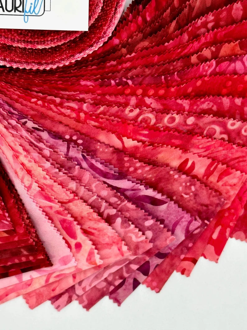 Maywood Studio - Java Batiks - Red 2 - 40 Strips