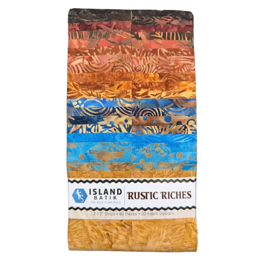 Island Batik - Rustic Riches - 20 Fabrics, 40 Total Strips