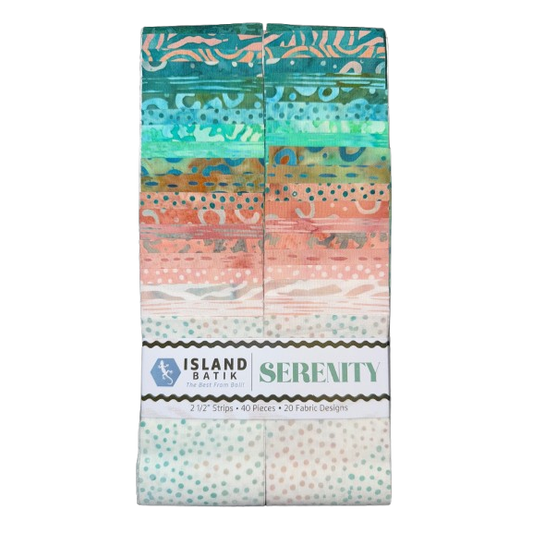 Island Batik - Serenity - 20 Fabrics, 40 Total Strips