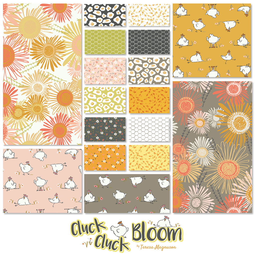 Clothworks - Cluck Cluck Bloom - 40 Strip Roll