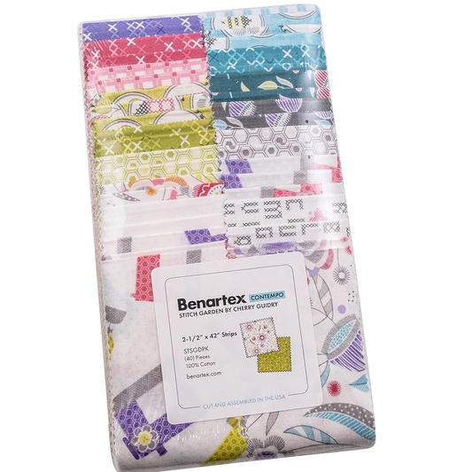 Benartex Stitch Garden Strip-pies - 40 2.5" Strips