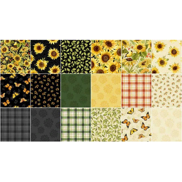 Wilmington Prints - 40 Karat Crystals - Sunflower Splendor