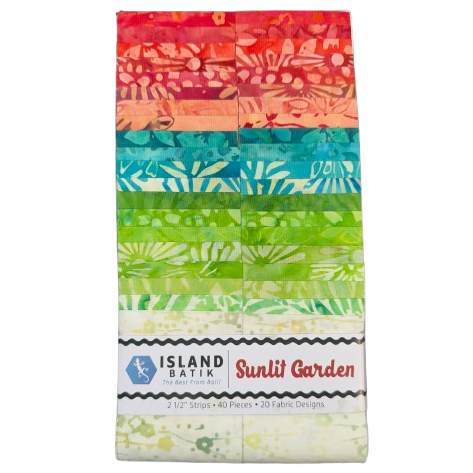 Island Batik - Sunlit Garden - 20 Fabrics, 40 Total Strips