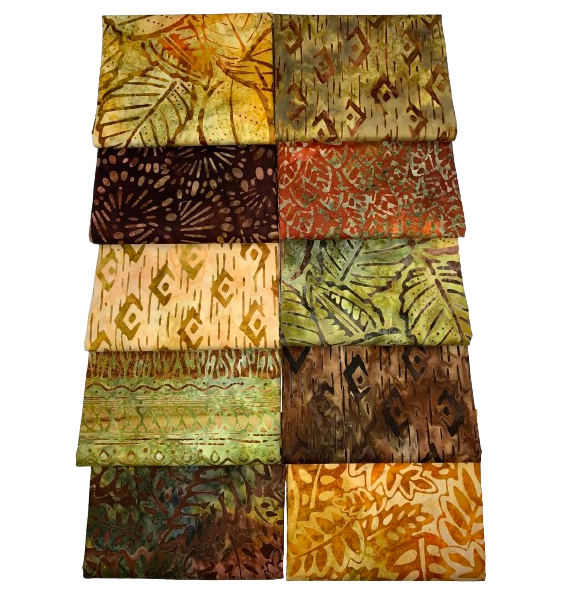 Robert Kaufman Artisan Batik "Terrain" Half-yard Bundle - 10 Fabrics, 5 Total Yards