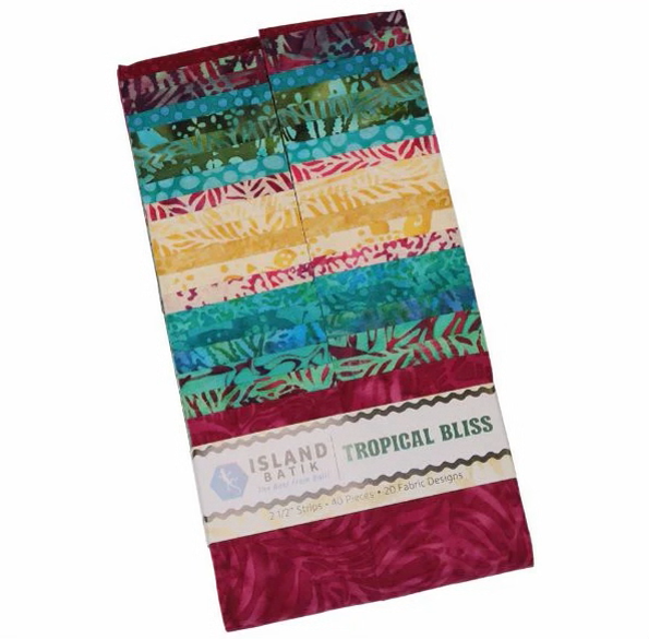 Island Batik - Tropical Bliss - 20 Fabrics, 40 Total Strips