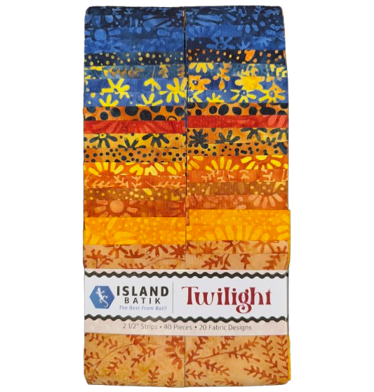 Island Batik - Twilight - 20 Fabrics, 40 Total Strips