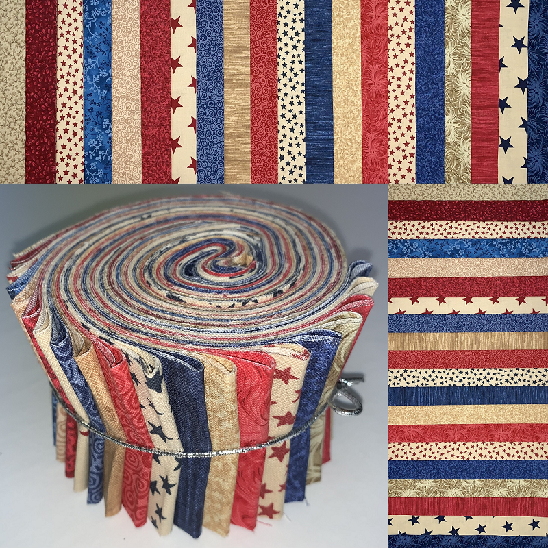 Vintage Patriotic 2.5" Roll - 20 Total Strips