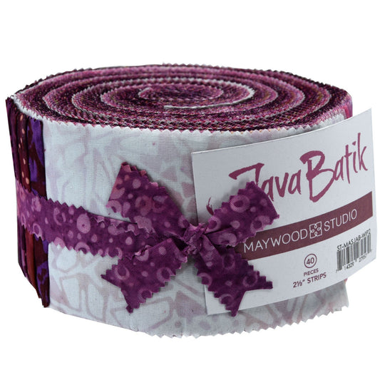 Maywood Studio - Java Batiks - Wine Purple - 40 Strips