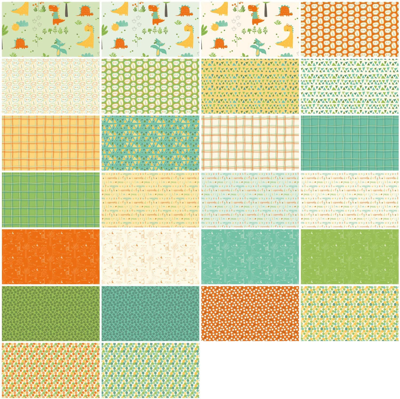 Riley Blake Eat Your Veggies - 40 Strip Rolie Polie – JellyRollFabric.net