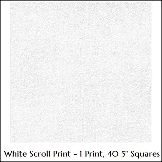 White Tone on White Half-Yard Bundle - 10 Fabrics, 5 Total Yards
